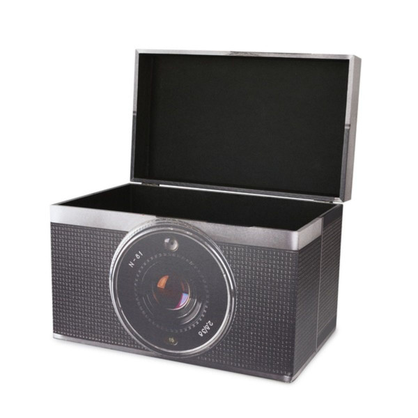 Kutija za odlaganje, Vintage, camera, with lid, wood 