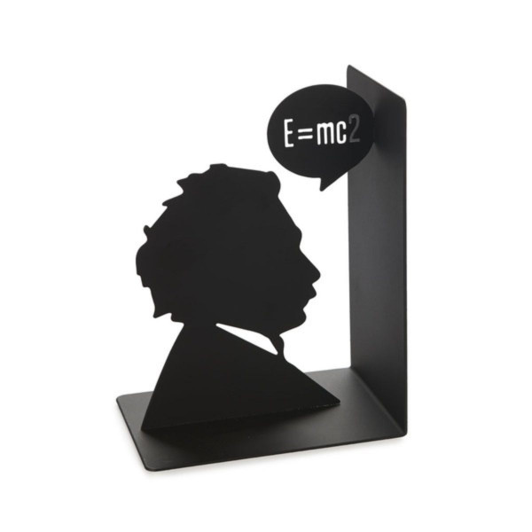 Držač za knjige, Einstein, crni, metal 