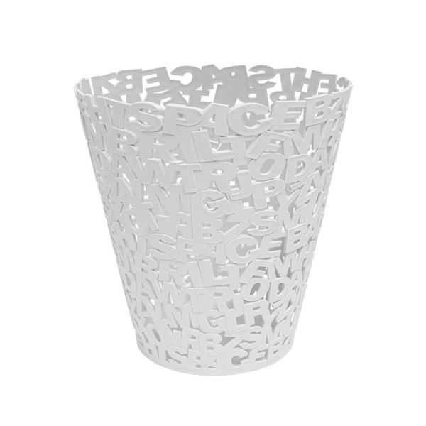 Korpa za otpatke, Letters, bijeli, plastic 
