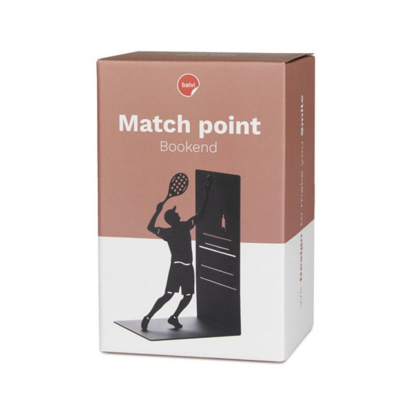 Držač za knjige, Match Point, crni, metal 