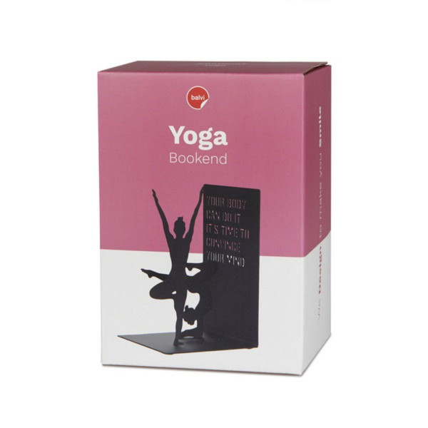 Držač za knjige, Yoga, crni, metal 