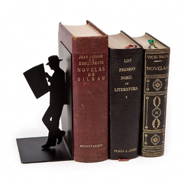 Držač za knjige, The Reader, crni, metal 
