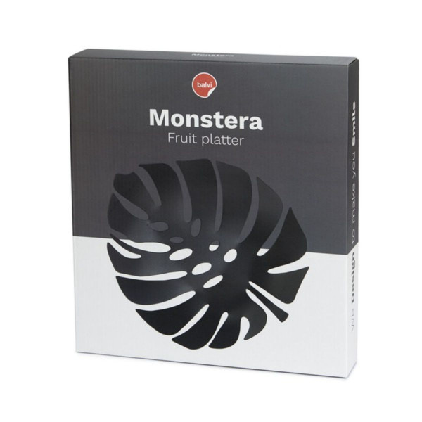 Korpa za voće, Monstera, crni, metal 