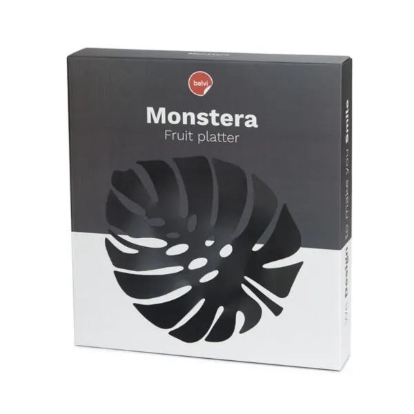Korpa za voće, Monstera, crni, metal 