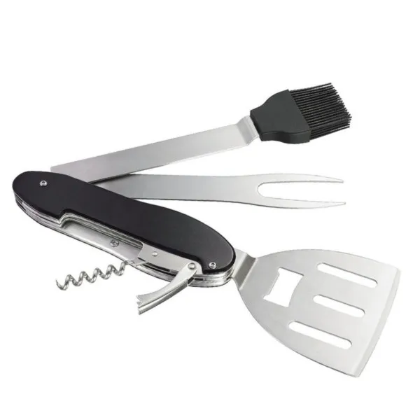 Pribor za roštilj,  Multi BBQ, crni, metal 