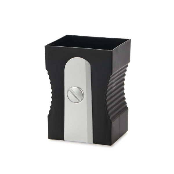 Čaša za olovke, Sharpener, crni, plastic 
