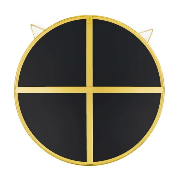Zidno ogledalo, Cat, round, golden, metal 