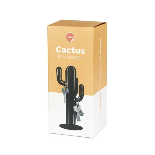 Držač za ključeve, Cactus, crni, metal 