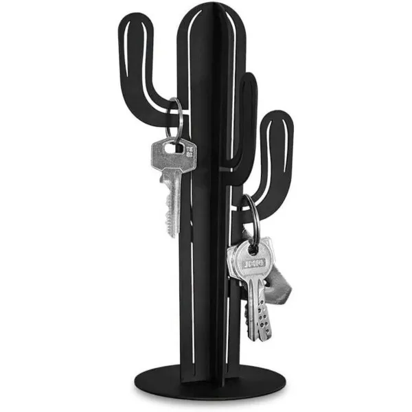 Držač za ključeve, Cactus, crni, metal 
