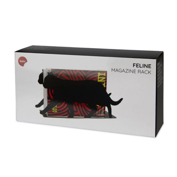 Držač za novine, Feline, crni, metal 