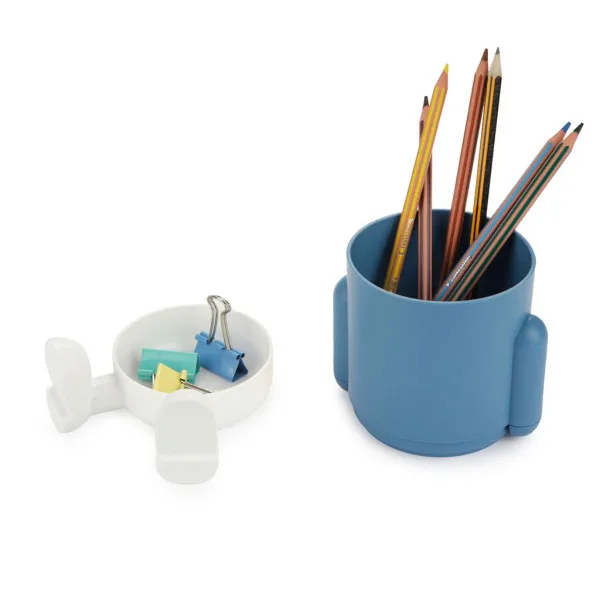 Čaša za olovke, Mr.Sitty, blue/bijeli, plastic 
