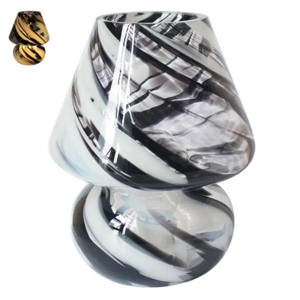 LAMPA LED STAKLENA CRNO BIJELA LP73866 