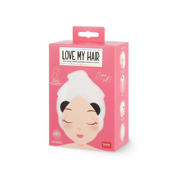 PEŠKIR ZA GLAVU - LOVE MY HAIR - PANDA 