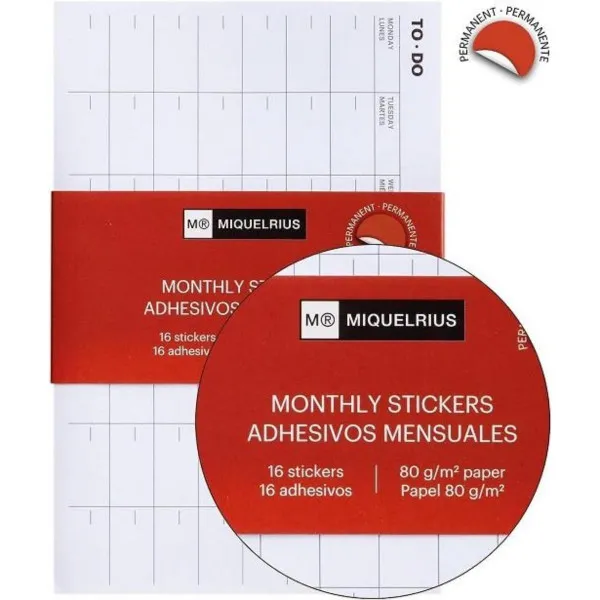 NOTES MONTHLY STICKERS TO-DO 