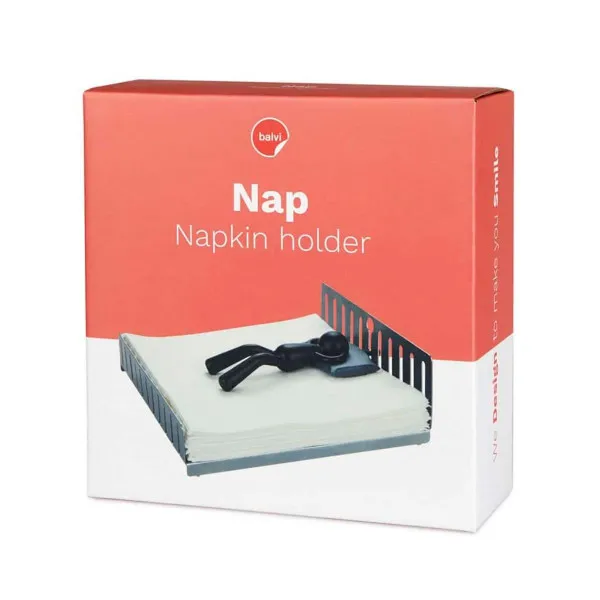 DRŽAČ ZA SALVETE NAP , SREBRO/CRNO METAL/PLASTIKA 