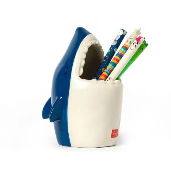 DRŽAČ ZA OLOVKE KERAMIČKI - DESK FRIENDS - SHARK PHS0002 