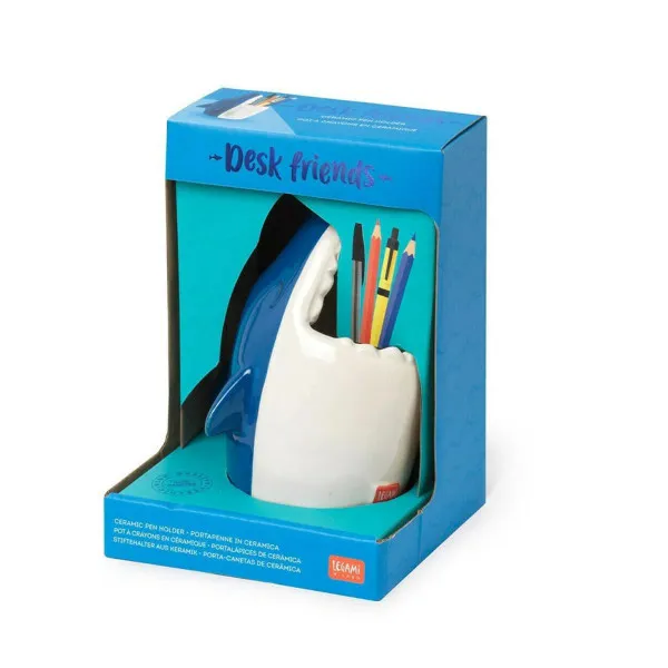 DRŽAČ ZA OLOVKE KERAMIČKI - DESK FRIENDS - SHARK PHS0002 