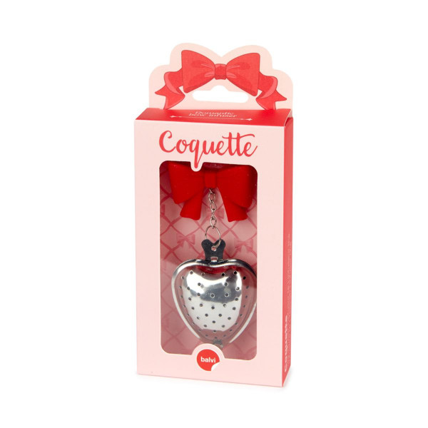 INFUZER ZA CAJ,Coquette,red,stainless/silicone 