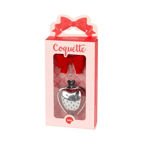 INFUZER ZA CAJ,Coquette,red,stainless/silicone 