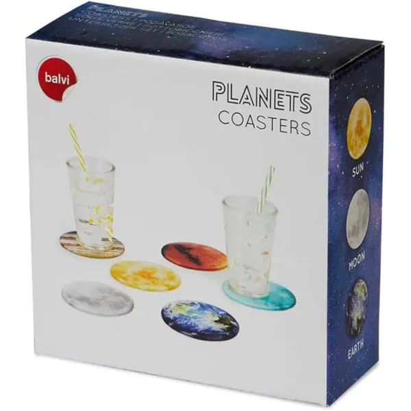 PODMETACI,Planets,x6,glass,holder 