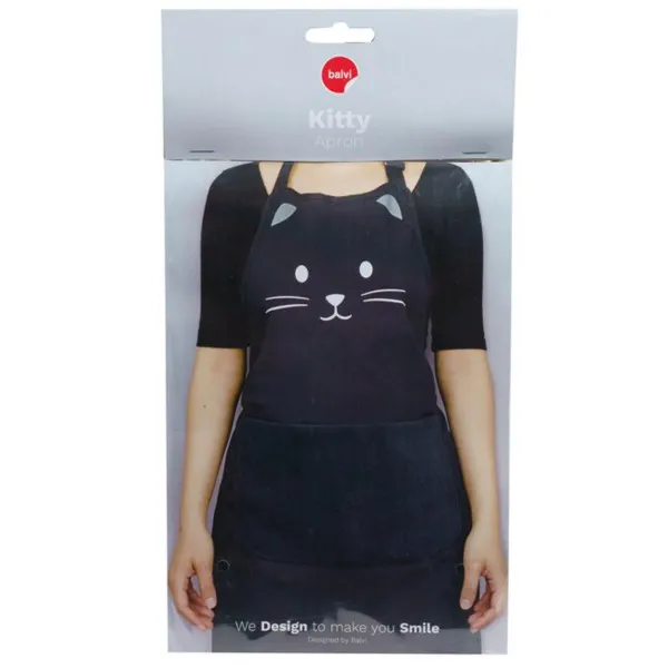 KUHINJSKA PREGACA,Kitty,black,80 cm,polyester 