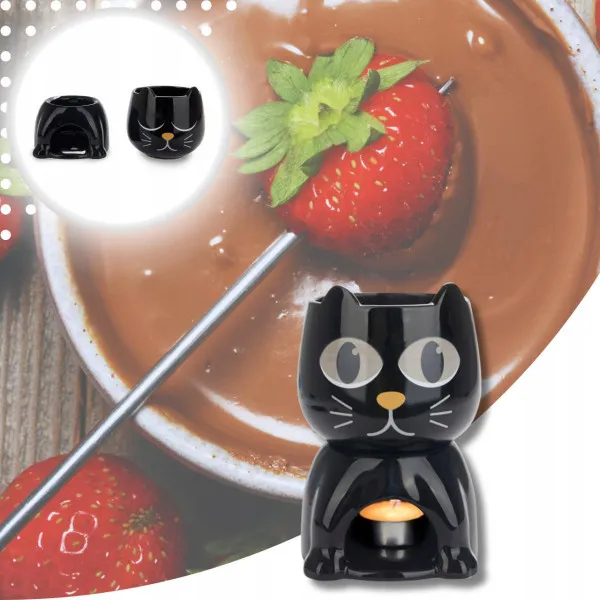 FONDU ZA COKOLADU,Wake Cat,350 ml,black,ceramic 