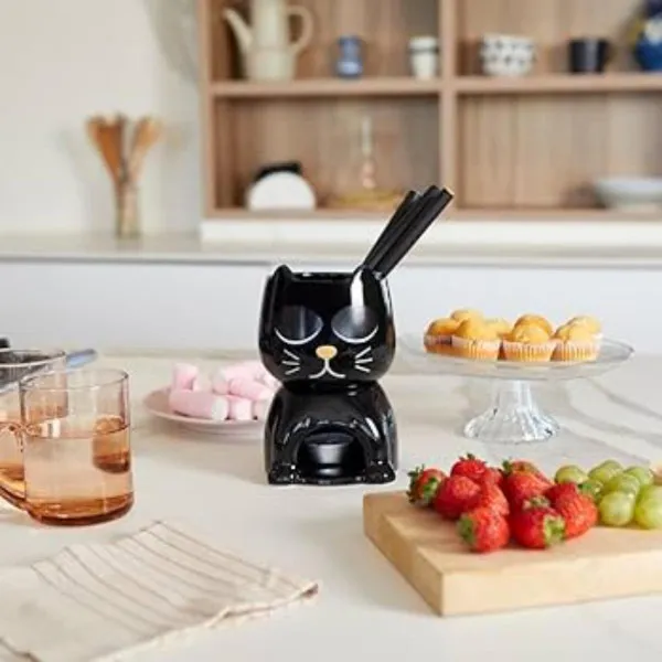 FONDU ZA COKOLADU,Wake Cat,350 ml,black,ceramic 