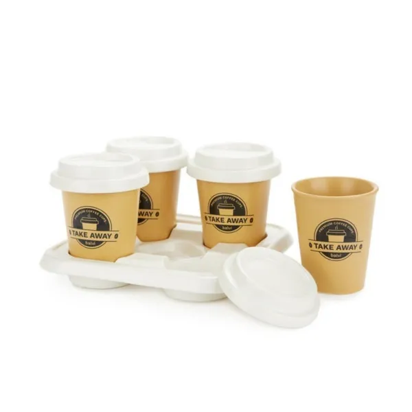 ŠOLJE ZA KAFU SET ,Take Away,brown,porcelain 