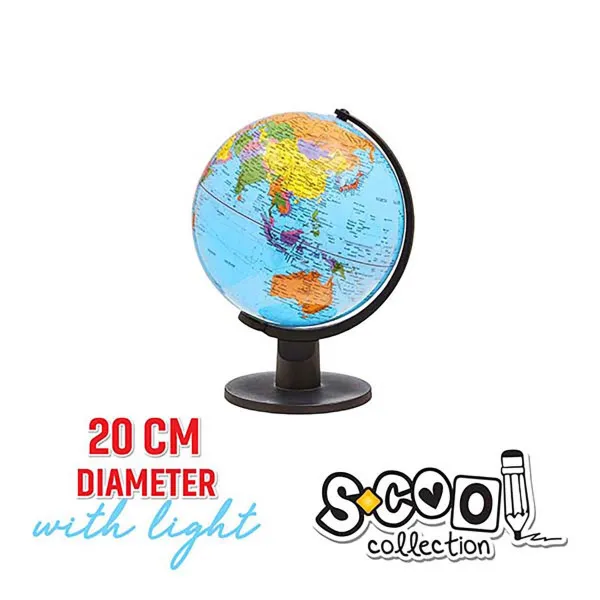 GLOBUS 20CM PVC WITH LIGHT 