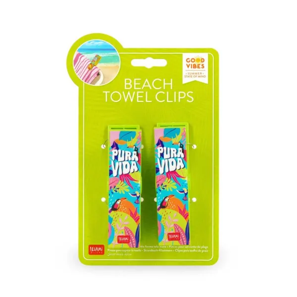 PEŠKIR ZA PLAŽU CLIPS - PURA VIDA 