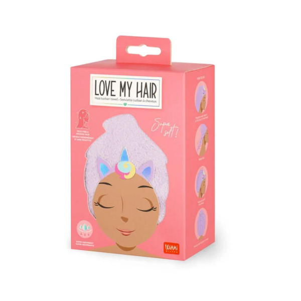 PEŠKIR ZA GLAVU LOVE MY HAIR UNICORN 