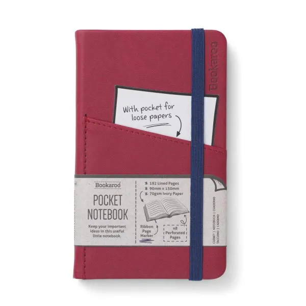 NOTES BOOKAROO A6 JOURNAL- DARK RED 