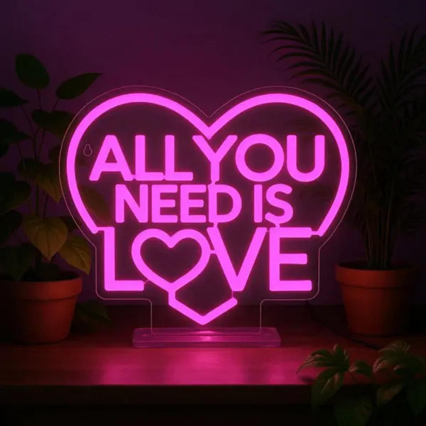NEONSKI ZNAK ALL YOU NEED IS LOVE 