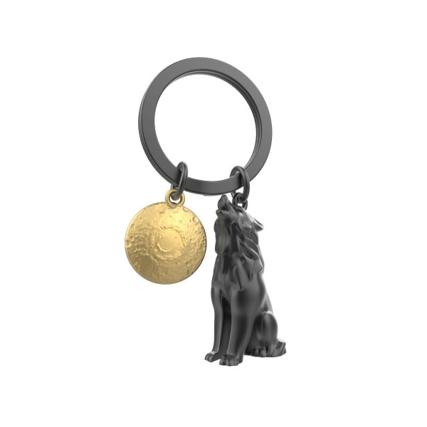PRIVJESAK ZA KLJUČEVE-METAL- Animal  -Wolf with Moon 