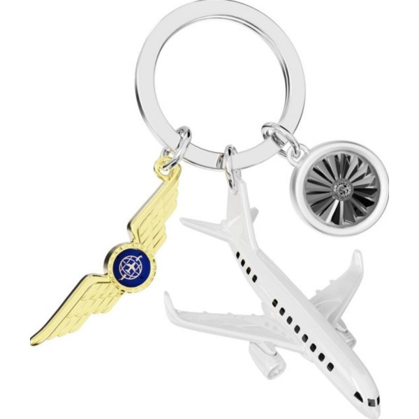 PRIVJESAK ZA KLJUČEVE-METAL- Travel  – Pilot - Airplane, Badge 