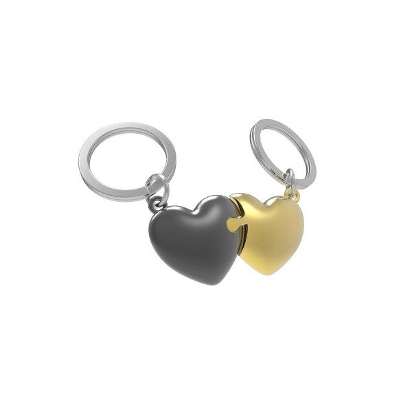PRIVJESAK ZA KLJUČEVE-METAL- Love  -Puzzle Hearts Gold 