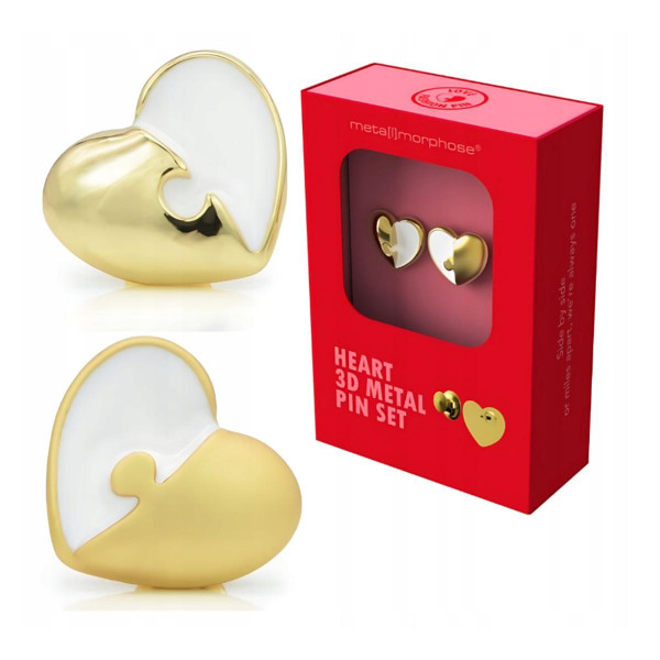 BROŠ  LIFESTYLE-PUZZLE HEART 