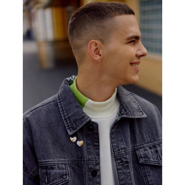 BROŠ  LIFESTYLE-PUZZLE HEART 