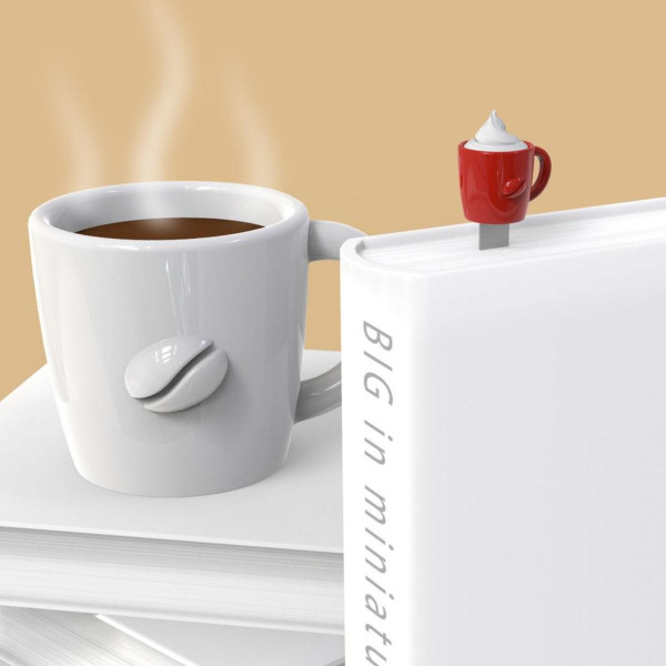 OBILJEŽIVAČ STRANICA 3D METALNI - Chocolate Cup or cappucino cup 