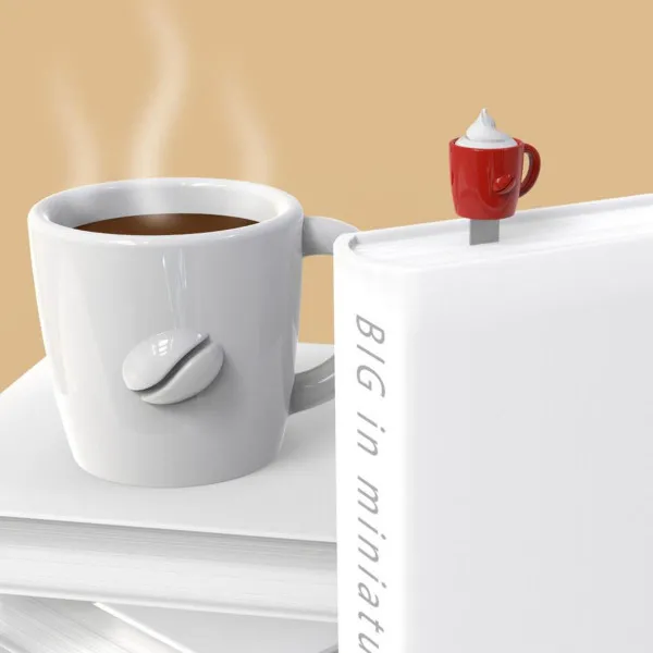 OBILJEŽIVAČ STRANICA 3D METALNI - Chocolate Cup or cappucino cup 