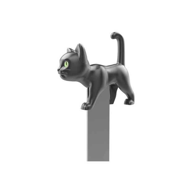 OBILJEŽIVAČ STRANICA 3D METALNI - Black Cat  -  - Glow-in-the-dark eyes 