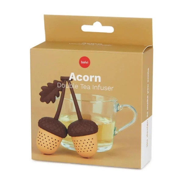 INFUZER ZA ČAJ ACORN BROWN DOUBLE SILIKON 