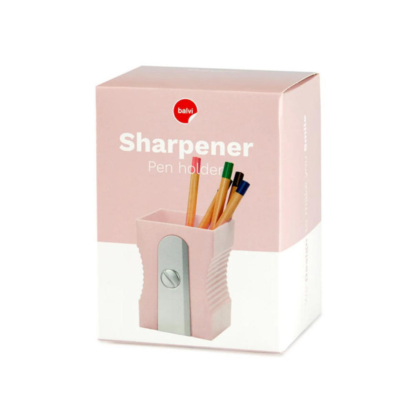 DRŽAČ ZA OLOVKE SHARPENER LIGHT PINK PLASTIKA 