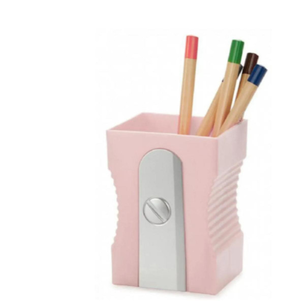 DRŽAČ ZA OLOVKE SHARPENER LIGHT PINK PLASTIKA 