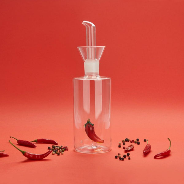 BOCA ZA ULJE/ZAČINE CHILLI 350 ML NO DRIP STAKLO 