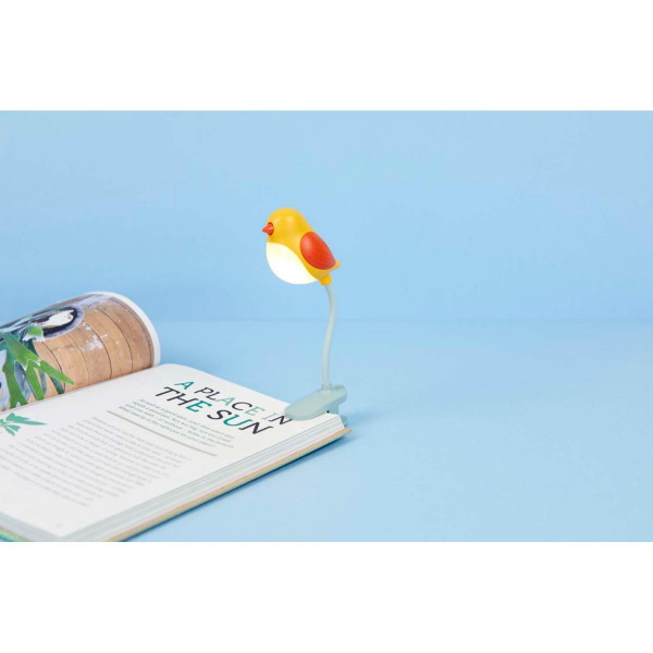 LAMPA ZA KNJIGU BIRDIE YELLOW PLASTIKA 