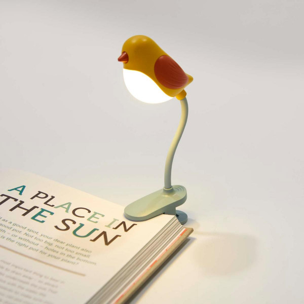 LAMPA ZA KNJIGU BIRDIE YELLOW PLASTIKA 
