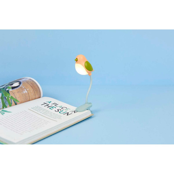 LAMPA ZA KNJIGU BIRDIE PINK PLASTIKA 