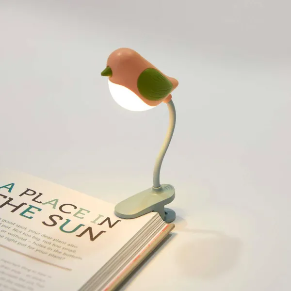 LAMPA ZA KNJIGU BIRDIE PINK PLASTIKA 