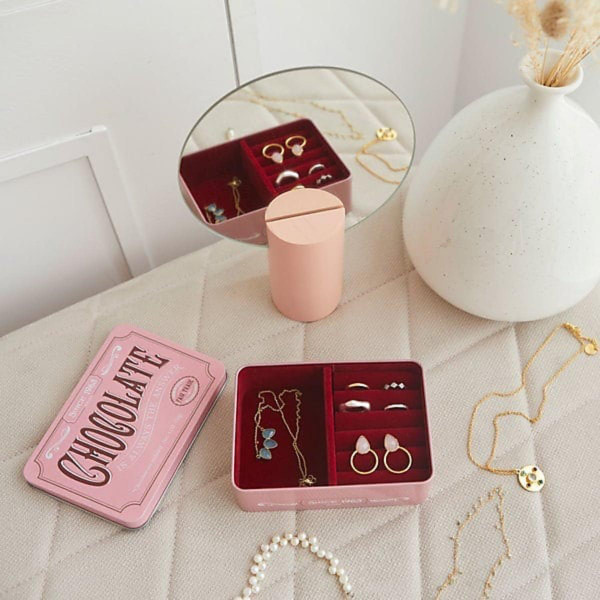 KUTIJA ZA NAKIT CHOCOLATE PINK METAL 